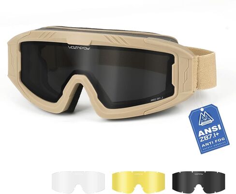 نظارات Airsoft OTG، ANSI Z87.1+ نظارات أمان تكتيكية مضادة للضباب، حماية للعين مقاومة للصدمات والغبار in Kuwait
