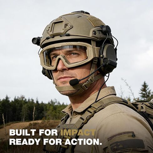 نظارات Airsoft OTG، ANSI Z87.1+ نظارات أمان تكتيكية مضادة للضباب، حماية للعين مقاومة للصدمات والغبار in Kuwait