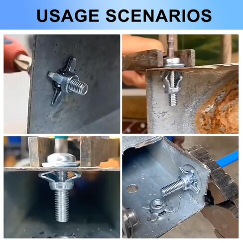 صواميل جاك مرساة جدارية مجوفة شديدة التحمل للجدران الرقيقة، صامولة بتلات لولبية للتوسيع، تصميم بتلة إدراج، 20 حزمة (M4x25(1")) in Kuwait