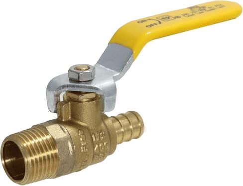 Barb Crimp Pex 3/4 Inch x 3/4 Inch Male Ball Valve, Full Port, Brass, 24-1-6=1X, 1 Piece in Saudi Arabia