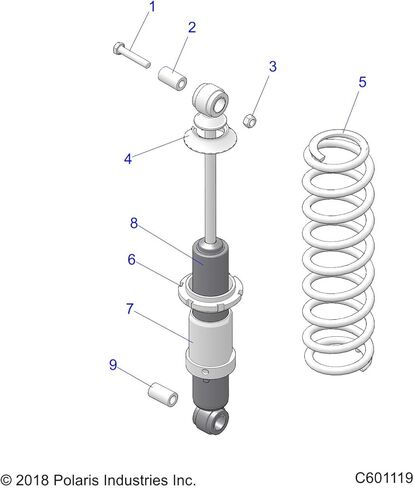 Polaris Snowmobile Retainer Spring, Genuine OEM Part 5137464, Qty 1 in Saudi Arabia