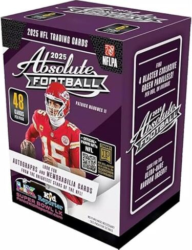 2025 Absolute Football Blaster Box with 48 Trading Cards + 6 Toploaders + StreetCards Magnet! Look for The Kaboom Insert! in Saudi Arabia