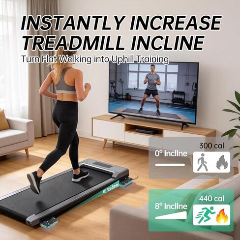 Treadmill Incline Riser Blocks, 4 PCS Walking Pad Incline Blocks, High-Density Rubber Top and Foam Base, Noise Reduction and Shock Absorption Mats, Ideal for Walking and Uphill Training at Home in Kuwait