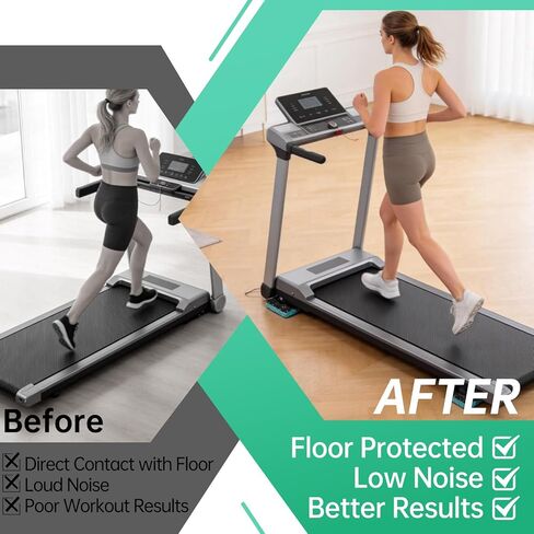 Treadmill Incline Riser Blocks, 4 PCS Walking Pad Incline Blocks, High-Density Rubber Top and Foam Base, Noise Reduction and Shock Absorption Mats, Ideal for Walking and Uphill Training at Home in Kuwait