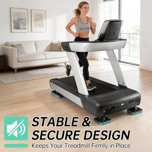 Treadmill Incline Riser Blocks, 4 PCS Walking Pad Incline Blocks, High-Density Rubber Top and Foam Base, Noise Reduction and Shock Absorption Mats, Ideal for Walking and Uphill Training at Home in Kuwait