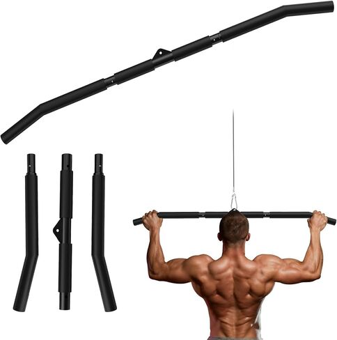 Fitarc 40'' LAT Pulldown Bar Attachment for Pulley Cable Machine, Full-Length Non-Slip Grip, LAT Pull Down Bar Accessories for Gym, Strength Workout in Kuwait