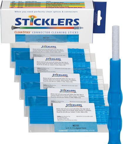 MCC-S25 Sticklers® CleanStixx® أعواد تنظيف المسحة للموصلات مقاس 2.5 مم باللون الأزرق 50/صندوق in Kuwait