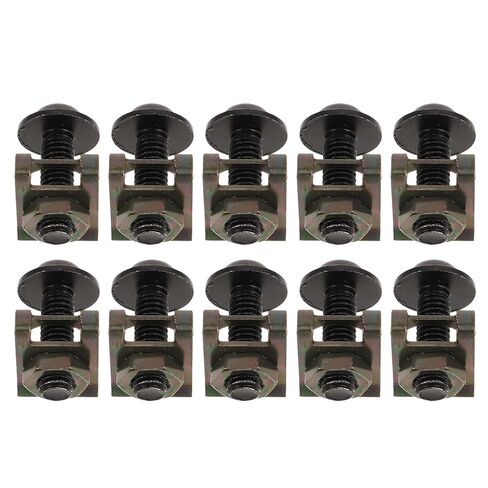 10pcs 6mm Motorcycle Fairing Screws Kit Aluminum Alloy Self-Tapping Fastener Clips for Bodywork Windshield Skid Plate Assembly Black in Kuwait