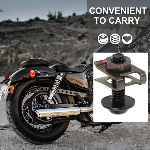 10pcs 6mm Motorcycle Fairing Screws Kit Aluminum Alloy Self-Tapping Fastener Clips for Bodywork Windshield Skid Plate Assembly Black in Kuwait