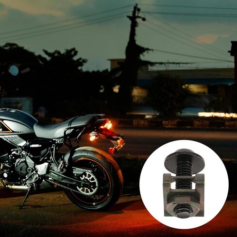 10pcs 6mm Motorcycle Fairing Screws Kit Aluminum Alloy Self-Tapping Fastener Clips for Bodywork Windshield Skid Plate Assembly Black in Kuwait