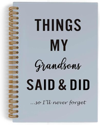 Grandparents Gifts Spiral Notebook ، دفتر Notebook Memories Journal ، الأشياء التي قالها أحفادها وفعلت أجهزة الكمبيوتر المحمولة للعمل المدرسي ، هدايا محافظات الجدة ، 5.5 × 8.3 بوصة in Kuwait