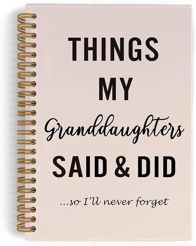 Grandparents Gifts Spiral Notebook ، دفتر Notebook Memories Journal ، الأشياء التي قالها أحفادها وفعلت أجهزة الكمبيوتر المحمولة للعمل المدرسي ، هدايا محافظات الجدة ، 5.5 × 8.3 بوصة in Kuwait