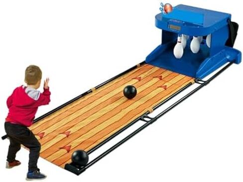 Home Bowling Alley Set for Kids & Adults, Electronic Indoor Bowling Game Console with Automatic Reset, Lights & Sound Effects, 3.5m/11ft Bowling Ball Sports Fun in Saudi Arabia