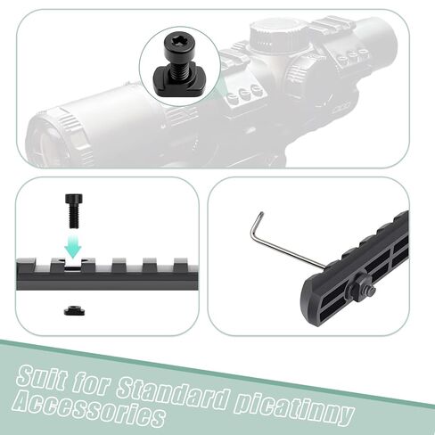 صواميل T Bolt M4/ M Lok، 12 قطعة صواميل ومسامير M4 T، مجموعة استبدال صواميل وصواميل Mlok، صواميل T/مسامير تحل محل إعدادات الفولاذ، براغي تركيب السكك الحديدية/ملحقات صواميل T ﻿ in Saudi Arabia