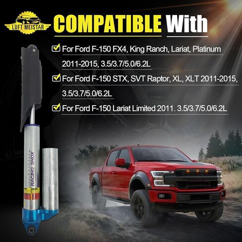 امتصاص الصدمات الخلفي BL3Z-18125-K متوافق مع Ford F-150 FX4 ، King Ranch ، Lariat ، Platinum ، STX ، SVT Raptor ، XL ، XLT 2011-2015 ، 3.5/3.7/5.0/6.2LASH24541 ، ASH-24541 ، BL3Z-18 in Kuwait