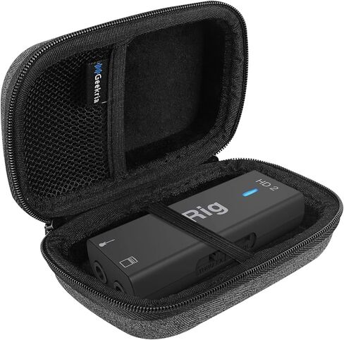 حقيبة سفر صلبة من GEEKRIA، حقيبة حمل لتخزين السفر متوافقة مع IK Multimedia iRig 2/iRig HD 2 محول واجهة صوت الجيتار الرقمي (رمادي) in Kuwait