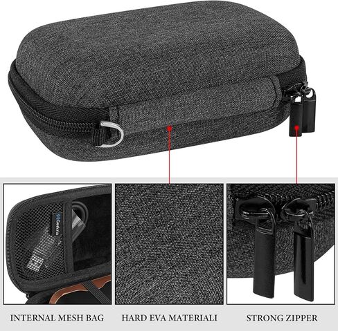 حقيبة سفر صلبة من GEEKRIA، حقيبة حمل لتخزين السفر متوافقة مع IK Multimedia iRig 2/iRig HD 2 محول واجهة صوت الجيتار الرقمي (رمادي) in Kuwait