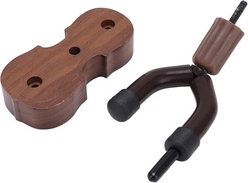 Violin Sd Wall Mount, Violin Hook Holder with Bow Hooks, Black Walnut Wooden Violin Stand for Home and Studio, Violin Holder with ive Pad and U Sd Hook in Kuwait