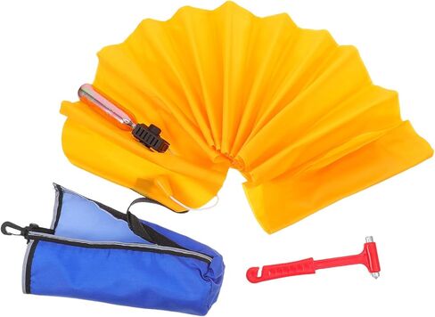 PartyKindom 3pcs Self-Inflating Life Buoy Rings with Floating Lifesaving Rope and Emergency Window Breaker, Inflatable Boat Safety Throw Rings for Boating and Outdoor Water Safety Random Color in Saudi Arabia