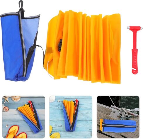 3pcs Inflatable Life Buoy Automatic Self-Inflating Life Ring for Emergency Rescue Includes Window Breaker Hammer and Floating Lifesaving Throw Ring for Boats and Random Color in Saudi Arabia