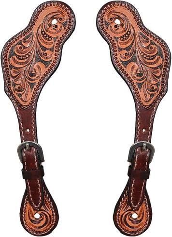 HILASON Leather Spur Straps for Men and Women | Western Boot Spurs Horse Tack Gear Rodeo Unisex in Kuwait