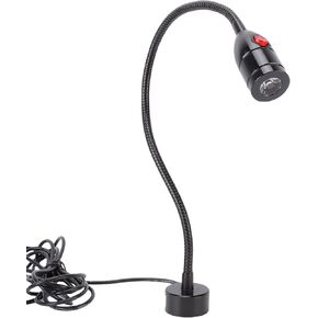 Magnetic Work Light, 3W LED Machine Light, 1000LM 6000K IP65 LED Work Lamp with Flexible Gooseneck & Magnetic Base, Ideal for Lathe, Sewing Machine & Industrial Lighting (US Plug) in Kuwait