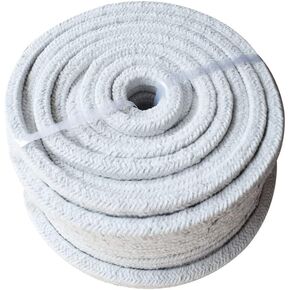 Log Burner Door Seal Rope,Rope Seal - Ceramic Fiber Gasket Twisted 32 feet, Stove Boiler Furnace Oven Kiln Door(6 * 6mm*10m) in Kuwait