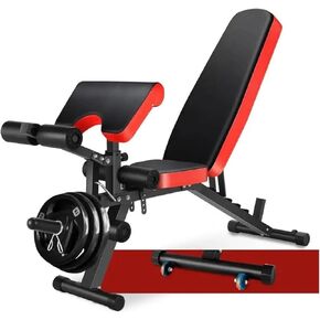 Roman Chair Hyperextension Bench 800LBS Adjustable Weight Bench, Heavy Duty Workout with Leg Extension and Curl, Flat/Incline/Decline Sit Up Full Body in Kuwait