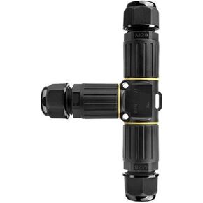 Screw-free terminal block P25T quick-connect connector for outdoor stadium lights 3-core wire T-type three-way waterproof connector(EW-P25T 10-14mm) in Kuwait