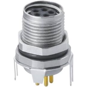 M8 female board connector front lock PCB type shielded type 3/4/5/6/8PIN(M8 6PIN) in Kuwait