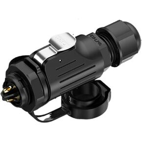 No-welding panel aviation EW-LP16 single hole plastic lock wire 2/3/4/5-pin power connector(EW-LP16-3P 10A) in Kuwait