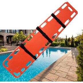 Folding Stretcher,Portable Swimming Pool Life-Saving Board, Emergency Rescue Spine Boards One-Piece Molding with 3 Seat Belt, Water Floating Stretcher First Responder Backboard in Saudi Arabia