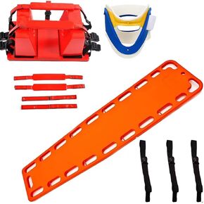 Spine Board Stretcher, Swimming Pool Rescue Stretcher with Head Bed and Neck Brace Spinal Immobilization Strapping System,for Transport Emergency Rescue in Saudi Arabia
