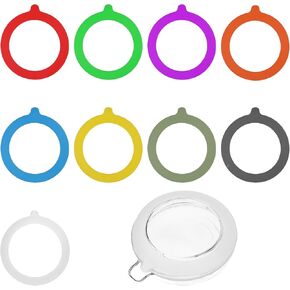 9 PCS Rubber Seals for Glass Jars 3.75" Diameter Silicone Replacement Gaskets for Jars Silicone Gasket Sealer for Food Storage Multicolor in Kuwait