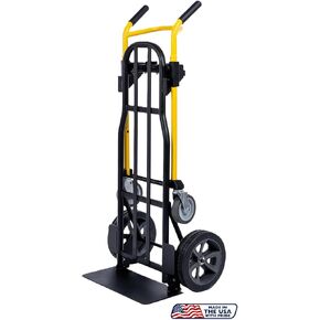 شاحنة يدوية Harper Trucks Kwik Shift 5-N-1، 1000 رطل، إطار أسود/مقبض أصفر in Kuwait