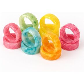 حامل حلقات المناديل أو ديكور الحفلات، طاولة الطعام، كل يوم، التجمعات العائلية - ديكور رائع لسطح الطاولة (متعدد، عبوة من 12 قطعة) in Kuwait