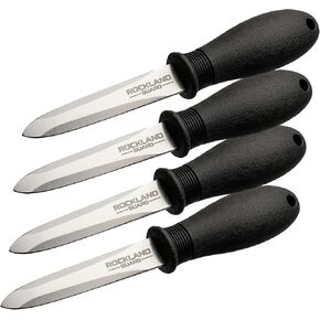 Rockland Guard Oyster Shucking Knife - 3.5" Heavy Duty 420 Stainless Steel Shucker for Clams & Shellfish - Non-Slip Ergonomic Handle Seafood Tool for Beginners, 1-Pack in Kuwait