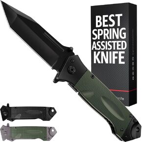 سكين جيب عالي التحمل للرجال - شفرة حادة تانتو 3.5 بوصة - سكاكين يابانية تكتيكية قابلة للطي للدفاع عن النفس مع مشبك محمول - للصيد والتخييم والبقاء العسكري والعمل EDC 6688 in Kuwait