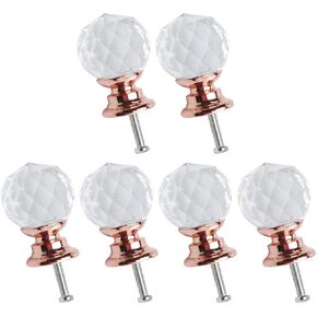 6 Pieces Crystal Aluminum Alloy Knobs, 30x31mm in Kuwait