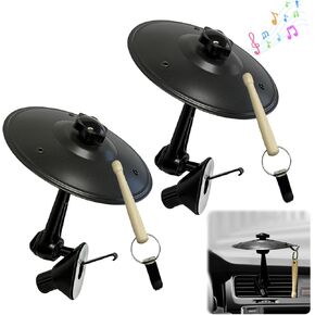 2 Pack Car Cymbal Air Vent, Cars Symbol Drum, Mini Drum Crash Cymbal, with Mini Drum Stick, Add Fun to Your Drive, Fun Dashboard Accessory, Gift for Drumer Music Lovers, Fits Most Vehicles in Saudi Arabia