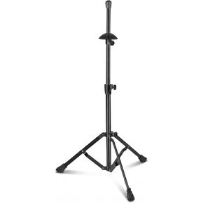 Trombone Stand, Adjustable Height Folding Tripod Stand with Stable Triangular Construction, Portable Metal Instrument Holder for Tenor and Bass Trombones, Non-Slip Rubber Feet, Black in Kuwait