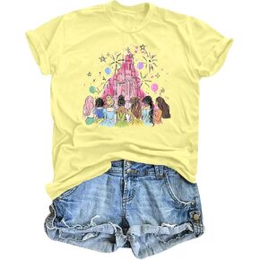 القمصان السحرية للنساء: قميص الأميرة السحرية المملكة تي شيرت مضحك عائلة عطلة تي شيرت العطلة قمم تي شيرت تي شيرت in Kuwait