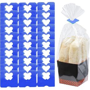 100 قطعة من مشابك أكياس الخبز البلاستيكية القابلة لإعادة الاستخدام تحافظ على طعامك طازجًا لفترة أطول بعد الفتح 7/8 × 7/8 بوصة (بني) in Kuwait