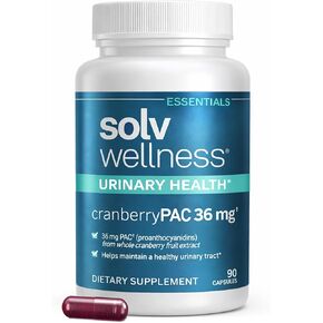 Solv Wellness Urinary Health 36mg Cranberry PAC - مستخلص فاكهة التوت البري الكاملة، دعم يومي لصحة المسالك البولية، 30 كبسولة in Kuwait
