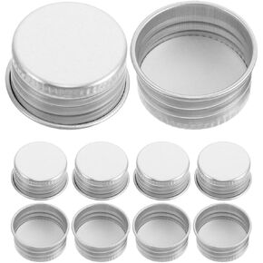 PRETYZOOM Premium Aluminum Screw Top Caps 50Pcs - Leak Proof Bottle Lids for Glass Containers Airtight Threaded Design Ideal for Liquid Storage in Kuwait