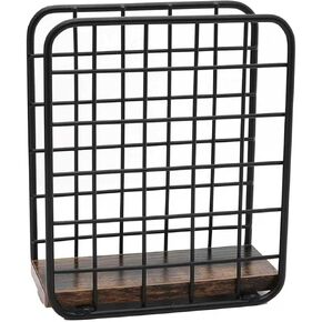 Napkin Holder for Table, Farmhouse Wood Napkins Holder with Rustic Brown Base, Standing Napkin Dispenser for Kitchen Countertop, Dining Room, Restaurant or Cocktail Coffee Bar in Saudi Arabia