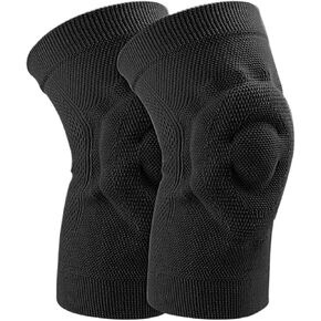 زوج مستشعر سرعة العجلة للجنسين، وسادات ركبة رفيعة للصيف، معدات رياضية مع حشية مضادة للانزلاق للركبة ABS، مستشعر سرعة العجلات الأمامية (الجلد، L) in Kuwait