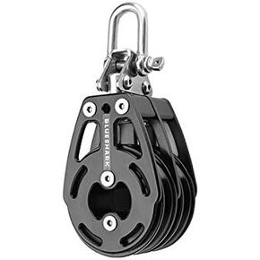 Blue Shark 2311-57 mm Fixed Double Aluminum Sailing Block - Max Line: 7/16" (12 mm), Safe Working Load (SWL): 1980 lbs (900kg), Breaking Load: 4180 lbs (1900 kg) in Kuwait