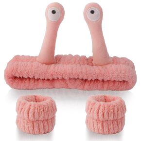 Supoo 9 PCS Skincare Beadbands Snail Spa Beadband and Wristband Set Alien Bealch Beink Wash Washbands Chem Makeup Hairband Band for Wash Wash Wrap Head Plank in Kuwait