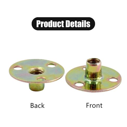 30 PCS 1/4"-20 Brad Hole Tee Nut Sturdy Hardware Screw Base T-Nuts Furniture Hardware Flange Insert Female Thread Carbon Steel T-Nut in Kuwait